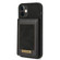 iPhone 12 mini N.BEKUS Vertical Flip Card Slot RFID Phone Case  - Black