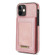 iPhone 12 mini N.BEKUS Vertical Flip Card Slot RFID Phone Case  - Rose Gold