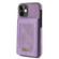 iPhone 12 mini N.BEKUS Vertical Flip Card Slot RFID Phone Case  - Purple