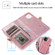 iPhone 12 mini Multiple Card Slots Detachable Magnetic Horizontal Flip Leather Case with Card Slots & Holder & Wallet  - Rose Gold