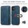 iPhone 12 mini Multiple Card Slots Detachable Magnetic Horizontal Flip Leather Case with Card Slots & Holder & Wallet  - Navy Blue