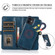 iPhone 12 mini Multiple Card Slots Detachable Magnetic Horizontal Flip Leather Case with Card Slots & Holder & Wallet  - Navy Blue