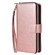 iPhone 12 mini Zipper Wallet Bag Horizontal Flip PU Leather Case with Holder & 9 Card Slots & Wallet & Lanyard & Photo Frame - Rose Gold