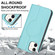 iPhone 12 mini Rhombic MagSafe RFID Anti-Theft Wallet Leather Phone Case - Sky Blue