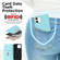 iPhone 12 mini Rhombic MagSafe RFID Anti-Theft Wallet Leather Phone Case - Sky Blue