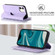 iPhone 12 mini Rhombic MagSafe RFID Anti-Theft Wallet Leather Phone Case - Purple