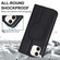 iPhone 12 mini Rhombic MagSafe RFID Anti-Theft Wallet Leather Phone Case - Black