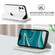 iPhone 12 mini Rhombic MagSafe RFID Anti-Theft Wallet Leather Phone Case - White