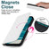 iPhone 12 mini Rhombic MagSafe RFID Anti-Theft Wallet Leather Phone Case - White