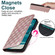 iPhone 12 mini Rhombic MagSafe RFID Anti-Theft Wallet Leather Phone Case - Rose Gold