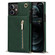 iPhone 12 mini Cross-body Zipper Square TPU+PU Back Cover Case with Holder & Card Slots & Wallet & Strap  - Green