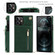 iPhone 12 mini Cross-body Zipper Square TPU+PU Back Cover Case with Holder & Card Slots & Wallet & Strap  - Green