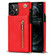 iPhone 12 mini Cross-body Zipper Square TPU+PU Back Cover Case with Holder & Card Slots & Wallet & Strap  - Red