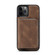 iPhone 12 mini JEEHOOD Magnetic Zipper Horizontal Flip Leather Case with Holder & Card Slot & Wallet  - Brown