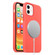 iPhone 12 mini Magnetic Liquid Silicone Full Coverage Shockproof Magsafe Case with Magsafe Charging Magnet  - Pink Orange