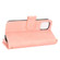 iPhone 12 mini Litchi Texture Zipper Leather Phone Case  - Pink
