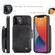 iPhone 12 mini CaseMe C20 Multifunctional PC + TPU Protective Case with Holder & Card Slot & Wallet  - Black