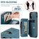 iPhone 12 mini CaseMe C20 Multifunctional PC + TPU Protective Case with Holder & Card Slot & Wallet  - Blue