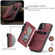 iPhone 12 mini CaseMe C20 Multifunctional PC + TPU Protective Case with Holder & Card Slot & Wallet  - Red