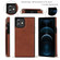 iPhone 12 mini Cross-body Square Double Buckle Flip Card Bag TPU+PU Case with Card Slots & Wallet & Photo & Strap  - Brown
