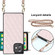 iPhone 12 mini Elegant Rhombic Pattern Microfiber Leather +TPU Shockproof Case with Crossbody Strap Chain  - Pink