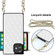 iPhone 12 mini Elegant Rhombic Pattern Microfiber Leather +TPU Shockproof Case with Crossbody Strap Chain  - White
