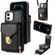 iPhone 12 mini Zipper Hardware Card Wallet Phone Case - Black