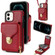 iPhone 12 mini Zipper Hardware Card Wallet Phone Case - Red