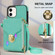iPhone 12 mini Zipper Hardware Card Wallet Phone Case - Mint Green