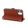 iPhone 12 mini Cross Texture Lanyard Leather Phone Case - Brown