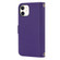 iPhone 12 mini Cross Texture Lanyard Leather Phone Case - Purple
