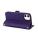 iPhone 12 mini Cross Texture Lanyard Leather Phone Case - Purple