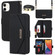 iPhone 12 mini Cross Texture Lanyard Leather Phone Case - Black