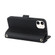 iPhone 12 mini Cross Texture Lanyard Leather Phone Case - Black