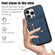iPhone 12 mini Zipper RFID Card Slot Phone Case with Short Lanyard - Blue