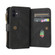 iPhone 12 mini Skin Feel PU + TPU Horizontal Flip Leather Case with Holder & 15 Cards Slot & Wallet & Zipper Pocket & Lanyard  - Black