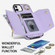 iPhone 12 mini Zipper Card Bag Phone Case with Dual Lanyard - Purple