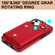 iPhone 12 mini Zipper Card Bag Phone Case with Dual Lanyard - Red