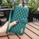 iPhone 12 mini Diamond Lattice Zipper Wallet Leather Flip Phone Case  - Green