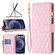 iPhone 12 mini Diamond Lattice Zipper Wallet Leather Flip Phone Case  - Pink