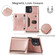 iPhone 12 mini Square Zipper Wallet Bag TPU+PU Back Cover Case with Holder & Card Slots & Wallet & Cross-body Strap  - Rose Glod