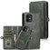iPhone 12 mini Multiple Card Slots Detachable Magnetic Horizontal Flip Leather Case with Card Slots & Holder & Wallet  - Dark Green