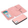 iPhone 12 mini Detachable Frosted Magnetic Horizontal Flip Leather Case with Card Slots & Holder & Zipper Wallet & Photo Frame  - Pink