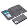 iPhone 12 mini Detachable Frosted Magnetic Horizontal Flip Leather Case with Card Slots & Holder & Zipper Wallet & Photo Frame  - Grey