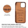 iPhone 12 mini Fierre Shann Oil Wax Texture Genuine Leather Back Cover Case with 360 Degree Rotation Holder & Card Slot - Light Brown+Dark Brown