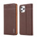 iPhone 12 mini GEBEI Top-grain Leather Horizontal Flip Protective Case with Holder & Card Slots  - Brown