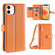 iPhone 12 mini Sheep Texture Cross-body Zipper Wallet Leather Phone Case - Orange