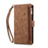 iPhone 12 mini Retro Frosted Horizontal Flip Leather Case with Holder & Card Slot & Wallet & Zipper Pocket & Lanyard  - Brown