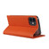 iPhone 12 mini Litchi Genuine Leather Phone Case  - Orange