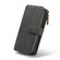 iPhone 12 mini CaseMe-007 Crazy Horse Texture Detachable Horizontal Flip PU Leather Case, with Card Slot & Holder & Zipper Wallet & Photo Frame - Black